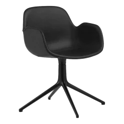 Fauteuil Form pivotant 4L Full Uph. Black Alu - Normann Copenhagen