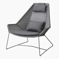 Fauteuil gris avec coussins gris Highback - Cane-Line