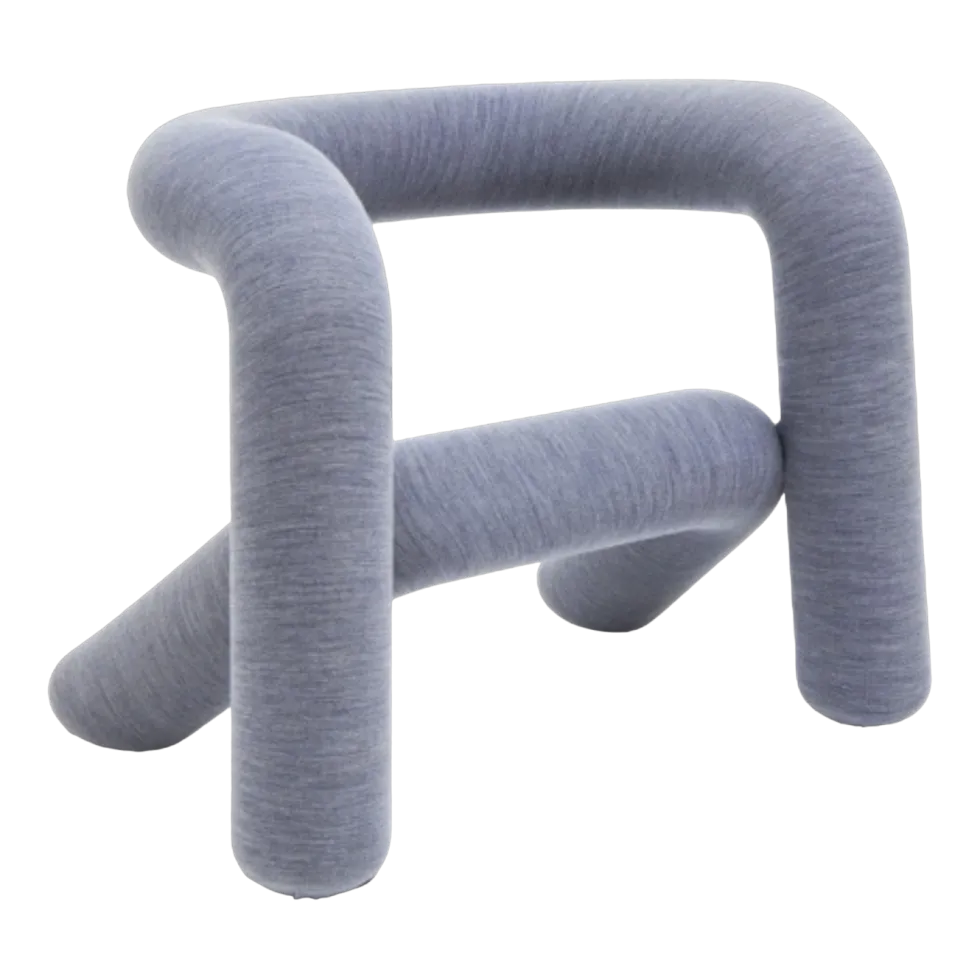 Fauteuil gris-bleu 65cm Extra bold - Moustache