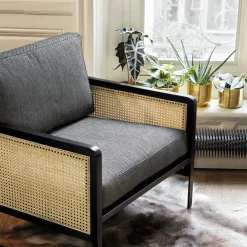 Fauteuil gris en chêne Cannage - RED Edition