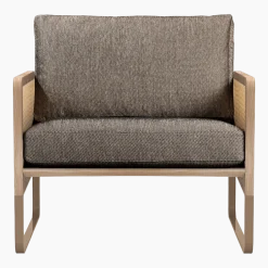 Fauteuil gris en chêne Cannage - RED Edition