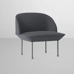 Fauteuil gris foncé pieds gris foncé Oslo - Muuto