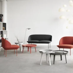 Fauteuil gris foncé pieds gris foncé Oslo - Muuto