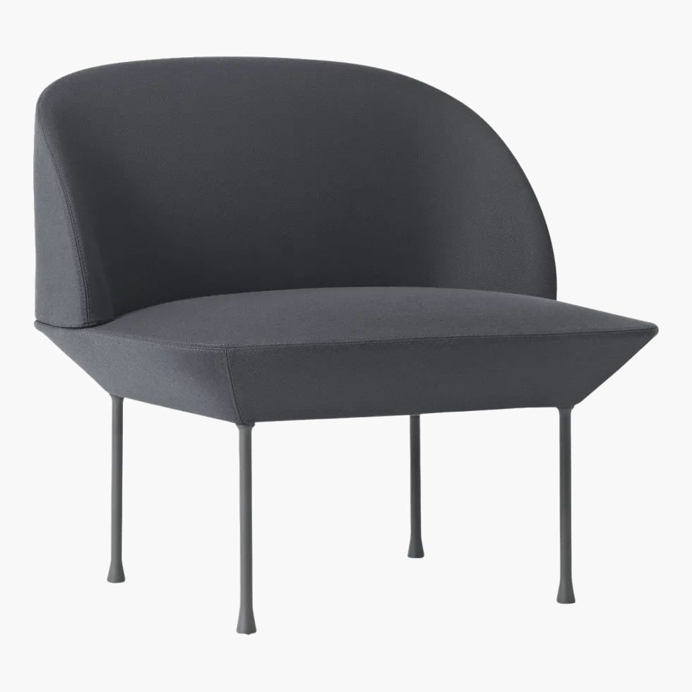 Fauteuil gris foncé pieds gris foncé Oslo - Muuto