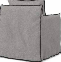 Fauteuil gris surpiqûres anthracite Ghost 05 - Gervasoni