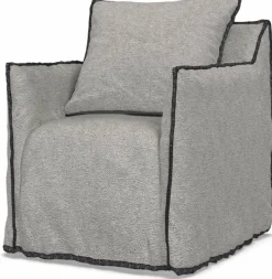 Fauteuil gris surpiqûres anthracite Ghost 05 - Gervasoni