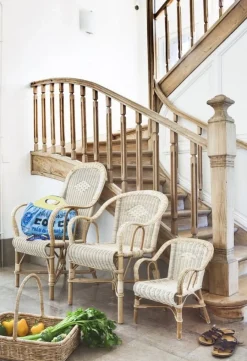 Fauteuil haut dossier en rotin naturel Grand-père - KOK
