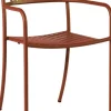 Fauteuil lames en acier inoxydable rouille fauve Patio - Tolix