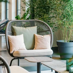 Fauteuil Lounge avec coussins en set Amande Kodo - Vincent Sheppard