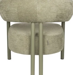 Fauteuil lounge en acier et polyester vert 70x82x75cm Heels - Zuiver