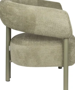 Fauteuil lounge en acier et polyester vert 70x82x75cm Heels - Zuiver