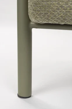 Fauteuil lounge en acier et polyester vert 70x82x75cm Heels - Zuiver