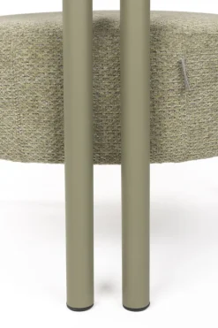 Fauteuil lounge en acier et polyester vert 70x82x75cm Heels - Zuiver