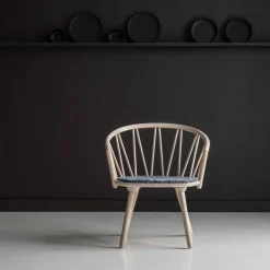 Fauteuil lounge en bouleau blanc ZigZag - Hans K