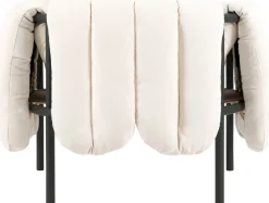 Fauteuil lounge en coton naturel et acier noir Puffy - Hem