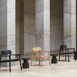 Fauteuil lounge en frêne brun et cuir camel Timb Tan/ Ultra Leather Camel - Normann Copenhagen