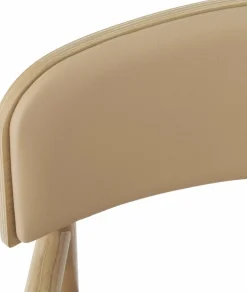 Fauteuil lounge en frêne brun et cuir camel Timb Tan/ Ultra Leather Camel - Normann Copenhagen