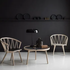 Fauteuil lounge en frêne noir ZigZag - Hans K