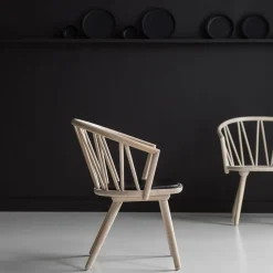 Fauteuil lounge en frêne noir ZigZag - Hans K