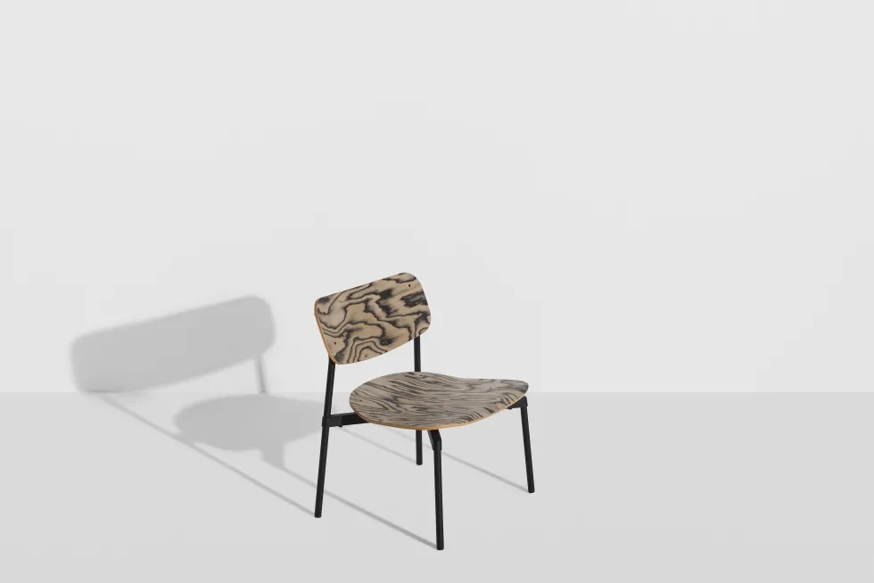 Fauteuil lounge en hêtre et aluminium alpi 71 cm Fromme - Petite Friture