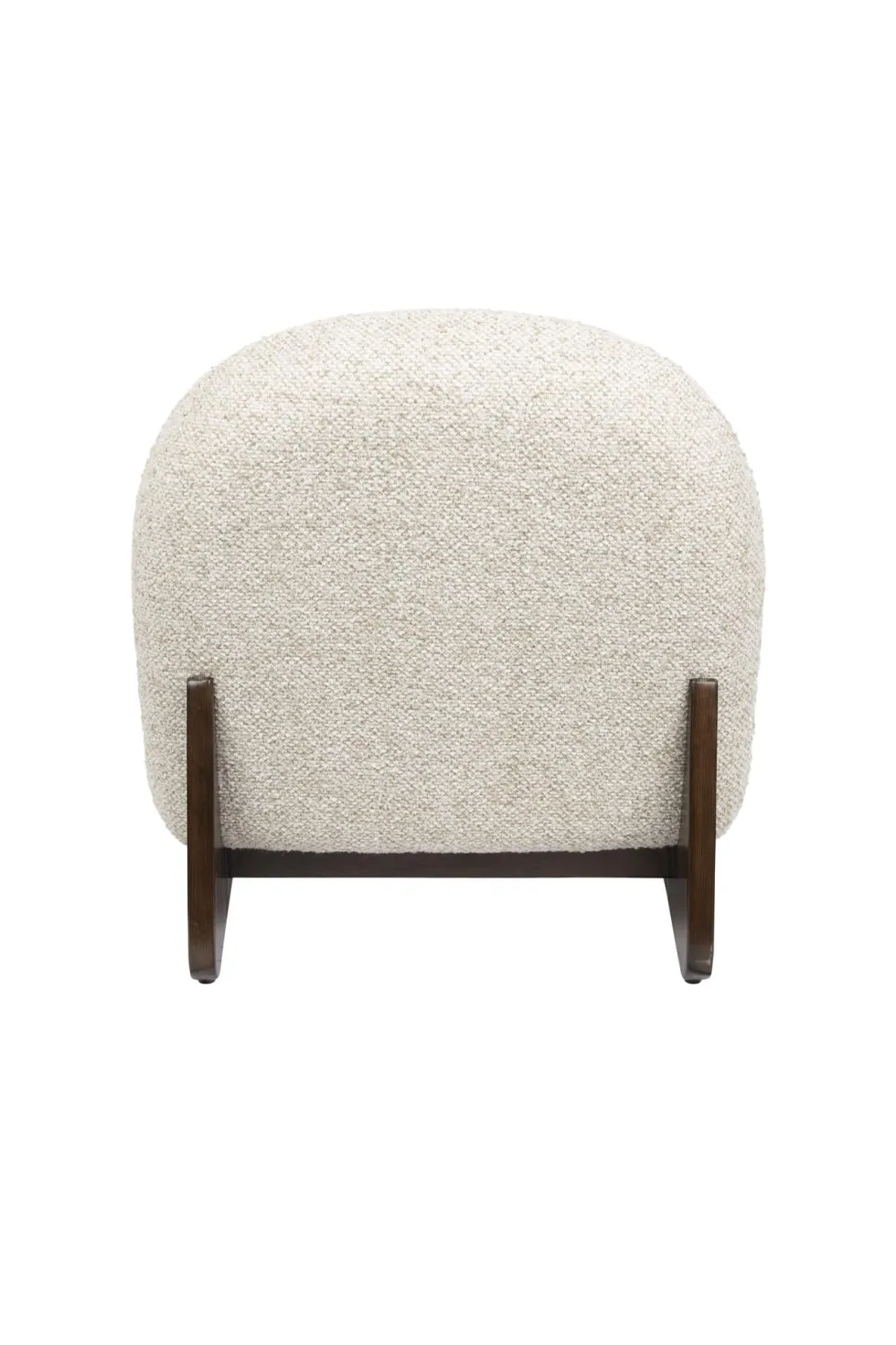 Fauteuil lounge en tissu beige et bois de frêne Loom - Dutchbone
