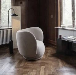 Fauteuil lounge sable brossé Rico - Ferm Living