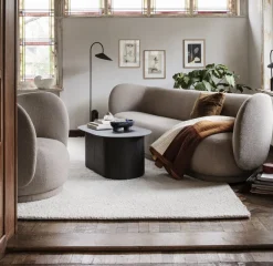 Fauteuil lounge sable brossé Rico - Ferm Living