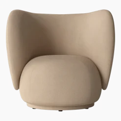 Fauteuil lounge sable brossé Rico - Ferm Living