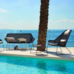 Fauteuil noir avec coussins noirs Breeze Highback - Cane-Line