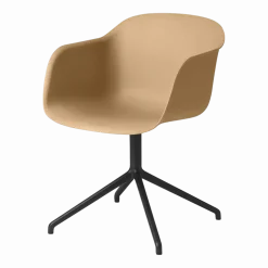 Fauteuil ocre piétement pivot Fiber - Muuto