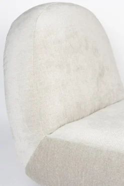 Fauteuil pivotant en polyester beige 85cm Eden - Zuiver