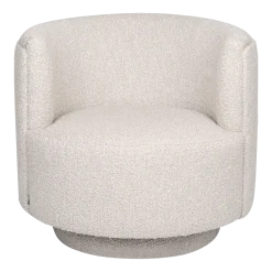 Fauteuil pivotant en tissu knot sand 70cm Savoy - Versmissen