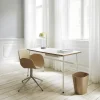 Fauteuil pivotant en tissus hallingdal 100 et pieds en aluminium Swivel 4L Form - Normann Copenhagen