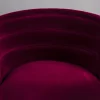 Fauteuil pivotant en velours rouge 77x79x78cm Dorothy - Dutchbone