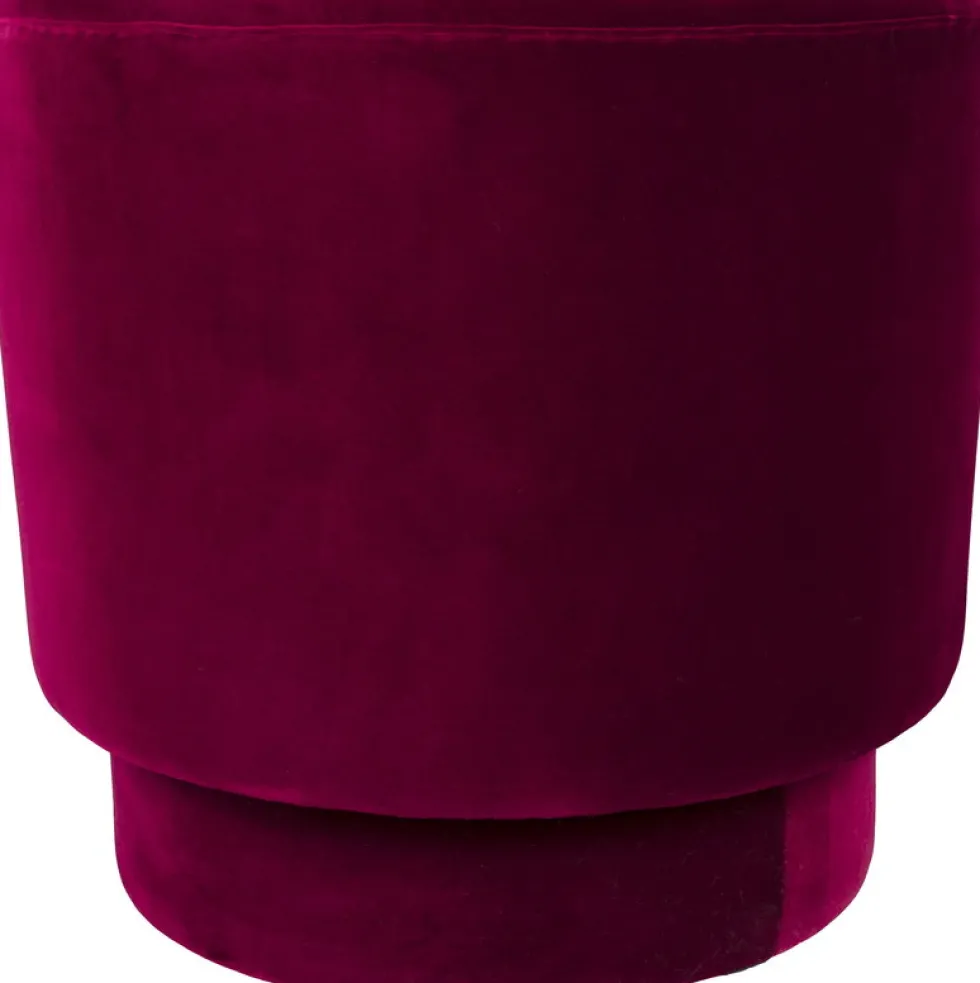 Fauteuil pivotant en velours rouge 77x79x78cm Dorothy - Dutchbone