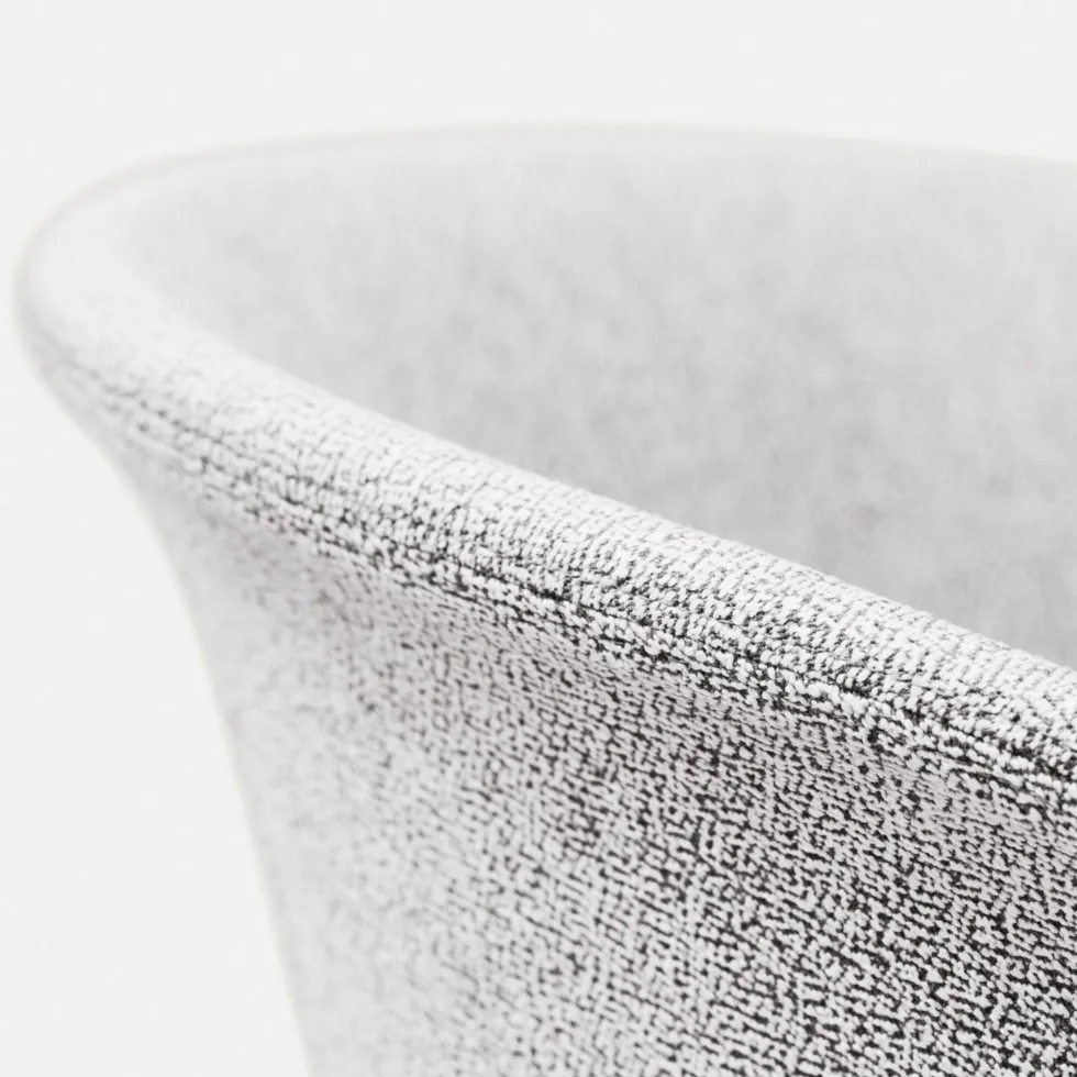 Fauteuil Porcelain et piètement noir à roulettes Kendo - Hem