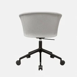 Fauteuil Porcelain et piètement noir à roulettes Kendo - Hem