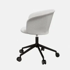 Fauteuil Porcelain et piètement noir à roulettes Kendo - Hem
