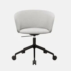 Fauteuil Porcelain et piètement noir à roulettes Kendo - Hem