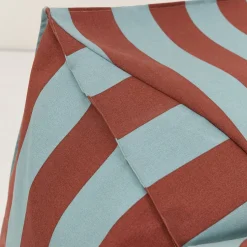 Fauteuil pouf d'extérieur en tissu déperlant à rayures bleu et rouge 80 x 90 x 58 cm Lenny - Nobodinoz