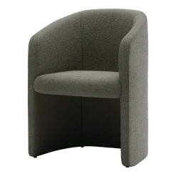 Fauteuil rembourré en barnum taupe foncé Covent club - New works