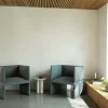 Fauteuil rembourré en tissus gris hallingdal 126 Fold - Normann copenhagen
