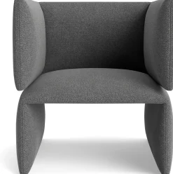 Fauteuil rembourré en tissus gris hallingdal 126 Fold - Normann copenhagen