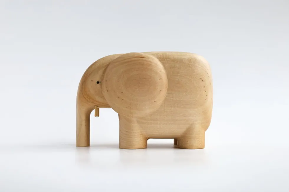 Figurine en bouleau naturel éléphant I Piccolini - EMKO