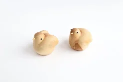 Figurine en bouleau naturel oiseau nicheur I Piccolini - EMKO