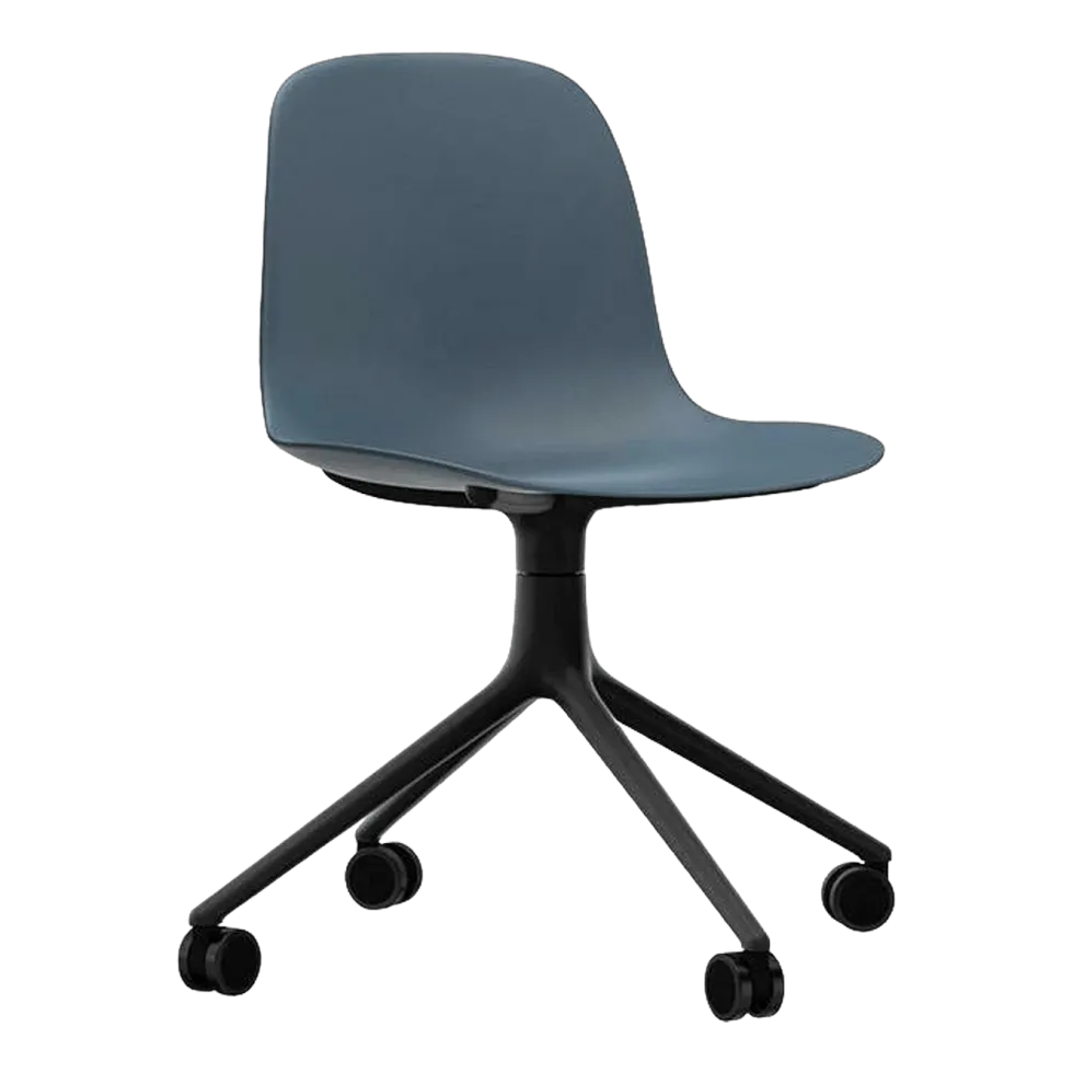Form Chair Swivel 4W Black Alu - Normann Copenhagen