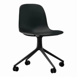 Form Chair Swivel 4W Black Alu - Normann Copenhagen
