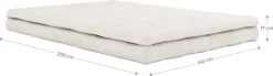 Futon canapé convertible en coton argile brune 140x95x60cm Buckle-up - Karup Design