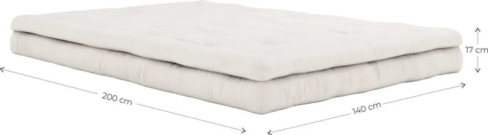 Futon canapé convertible en coton argile brune 140x95x60cm Buckle-up - Karup Design