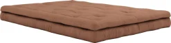 Futon canapé convertible en coton argile brune 140x95x60cm Buckle-up - Karup Design